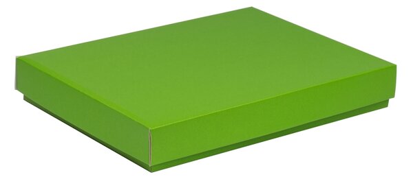 Úložná/dárková krabice s víkem 350x250x50/40 mm, zelená