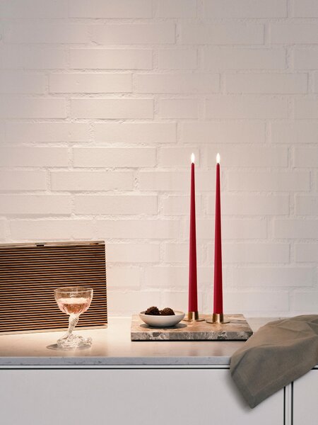 Ester & Erik Set LED svíček Taper - Deep Wine ER159
