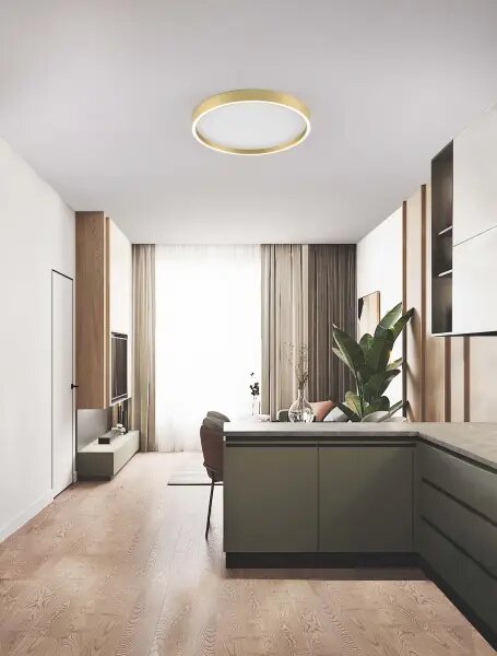 LED stmívatelné zlaté moderní stropní svítidlo Istos