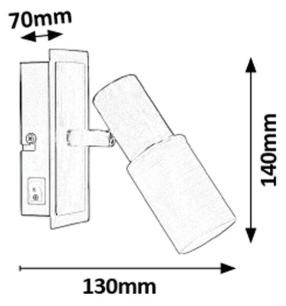Rabalux Logan nástěnné svítidlo 1x40 W bílá-chrom 6096