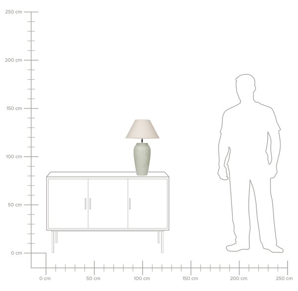 Stolní lampa AMBLO Keramika Krémově bílá