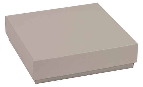 Dárková krabička s víkem 200x200x50/40 mm, šedá
