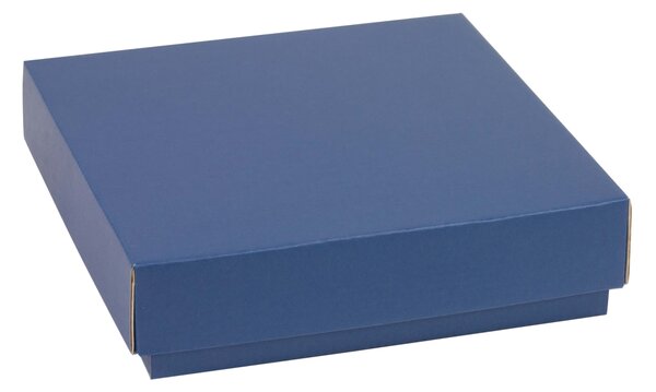 Dárková krabička s víkem 200x200x50/40 mm, modrá