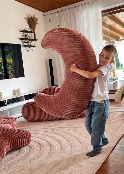 SakyPaky Měsíček HOME Kids sedací vak, lahvově zelená