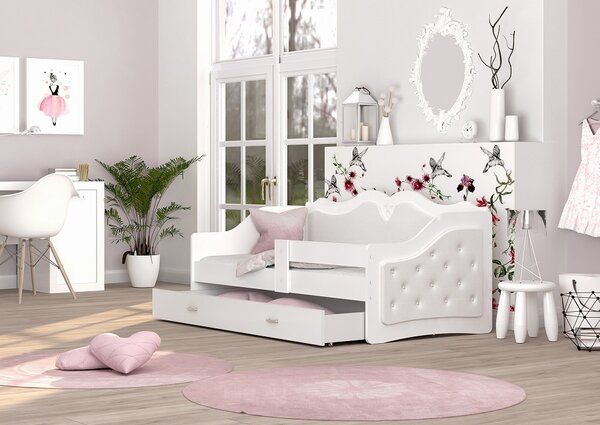 AJK Dětská postel Lili - bílá s krystalky Velikost spací plochy: 160x80