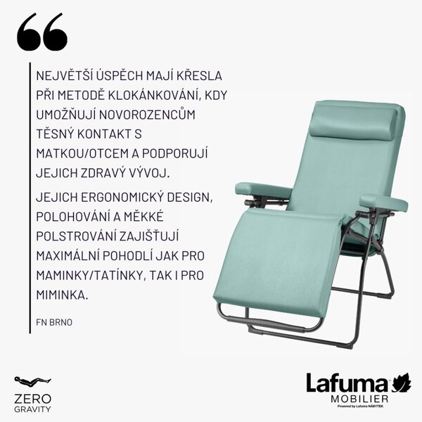 Profi zdravotní relaxační křeslo OXYGÈNE šedá Empreinte