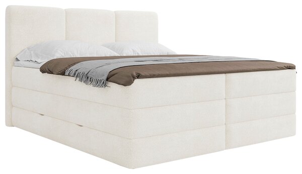 POSTEL BOXSPRING, 180/200 cm, bílá MID.YOU - Postele s úložným prostorem, Online Only