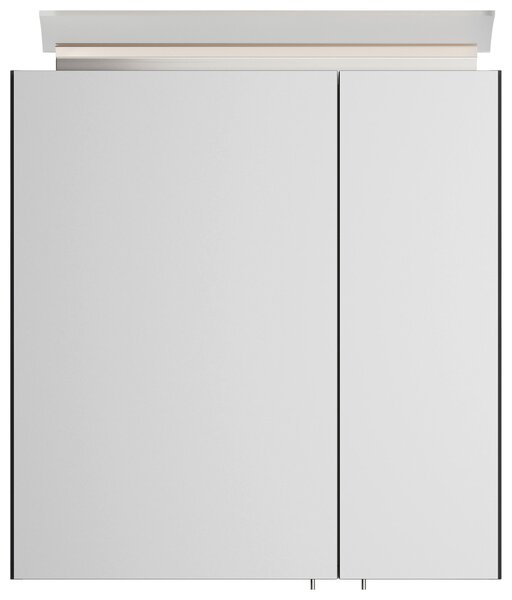 ZRCADLOVÁ SKŘÍŇKA, barvy grafitu, 60/62/17 cm MID.YOU - Koupelnové série, Online Only