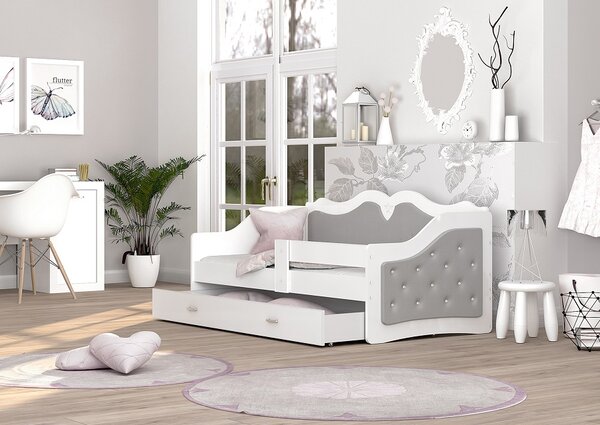 AJK Dětská postel Lili - šedá s krystalky Velikost spací plochy: 160x80