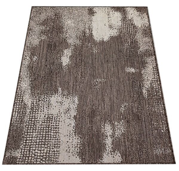 Makro Abra Kusový koberec sysalový oboustranný ZARA 10 Abstraktní hnědý Rozměr: 120x170 cm