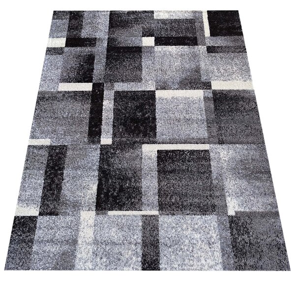 Kobercový ráj Kusový koberec moderní OTTO 09 Geometrický šedý Rozměr: 120x170 cm