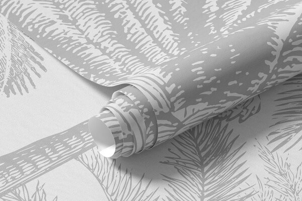 Fototapety Tropické palmy oáza minimální šedá barva, Fototapety příroda, w08111v2 : uwalls.cz