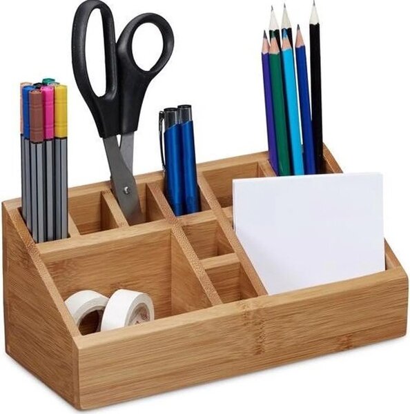 Bambusový organizér s 10 přihrádkami TRIANGLE 23x9,5 cm