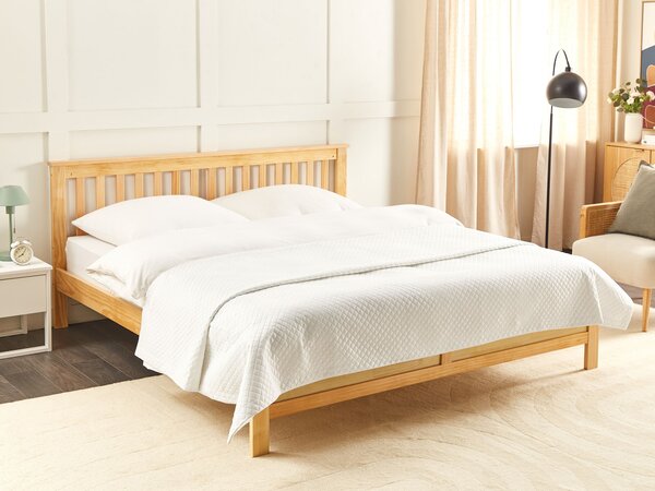 Přikrývka na postel NAPE 200 x 220 cm Krémově bílá