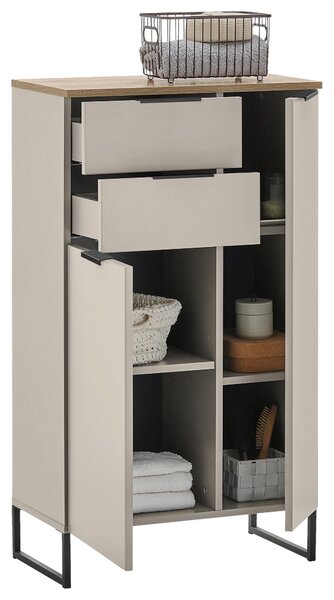 MIDI SKŘÍŇKA, barvy dubu, kašmírová, 60/106/32 cm home24 - Koupelnové série, Online Only