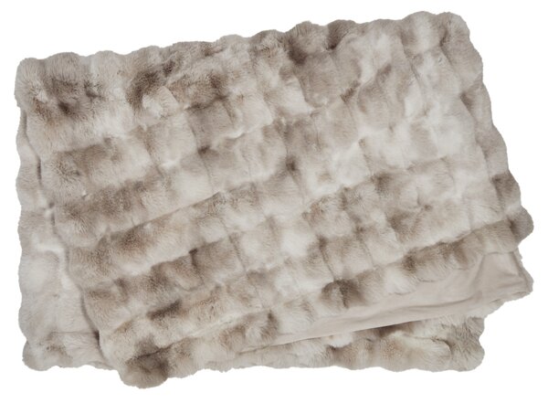 Skinnwille Home Collection Pléd Misty Sand, přehoz, umělá kožešina, 140x220 cm