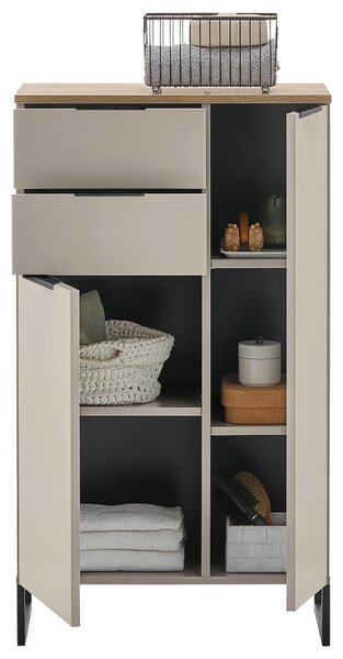 MIDI SKŘÍŇKA, barvy dubu, kašmírová, 60/106/32 cm home24 - Koupelnové série, Online Only