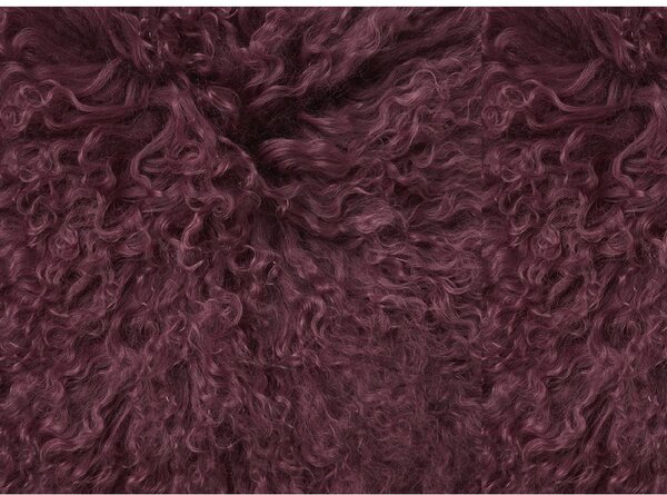 Skinnwille Home Collection Polštář Burgundy, tibetská kožešina, burgundská červená, 50x25 cm