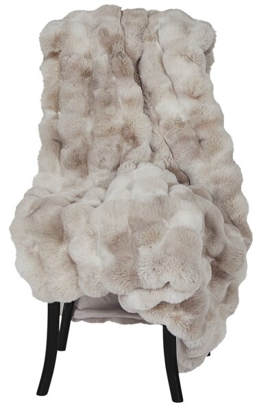 Skinnwille Home Collection Pléd Misty Sand, přehoz, umělá kožešina, 140x220 cm