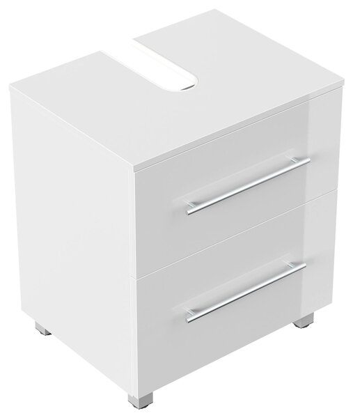 SKŘÍŇKA POD UMYVADLO, vysoce lesklá bílá, vysoce lesklá bílá, 55/63/41,6 cm MID.YOU - Koupelnové série, Online Only