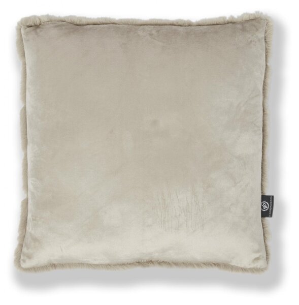 Skinnwille Home Collection Polštář Bubble Taupe, 45x45 cm, umělá kožešina, hnědošedý