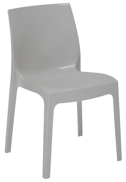 Šedá Designová plastová židle 52 × 50 × 81 cm SALESFEVER