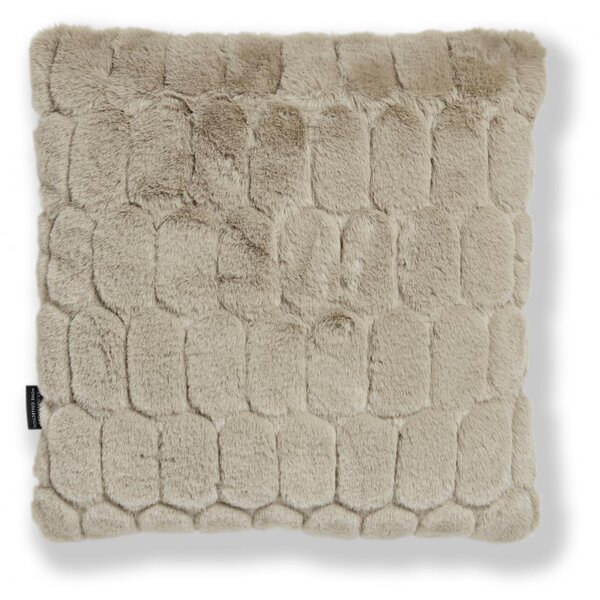 Skinnwille Home Collection Polštář Bubble Taupe, 45x45 cm, umělá kožešina, hnědošedý