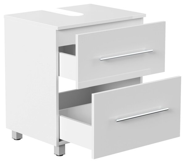 SKŘÍŇKA POD UMYVADLO, vysoce lesklá bílá, vysoce lesklá bílá, 55/63/41,6 cm MID.YOU - Koupelnové série, Online Only