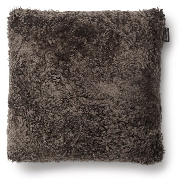 Skinnwille Home Collection Polštář australská kožešina Curly, hnědá, 45x45 cm