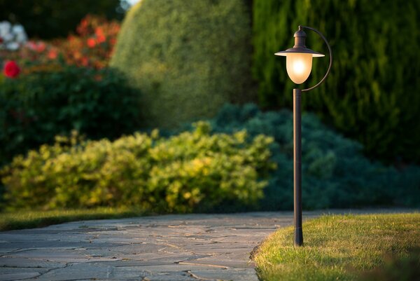 Lucide 11873/01/97 ARUBA - Zahradní lampa v hnědé barvě, IP44, 1 x E27, 111cm (Venkovní stojací lampa IP44)