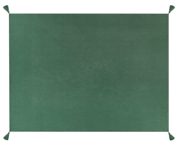 Přikrývka na postel LINDULA Bavlna 150 x 200 cm Zelená