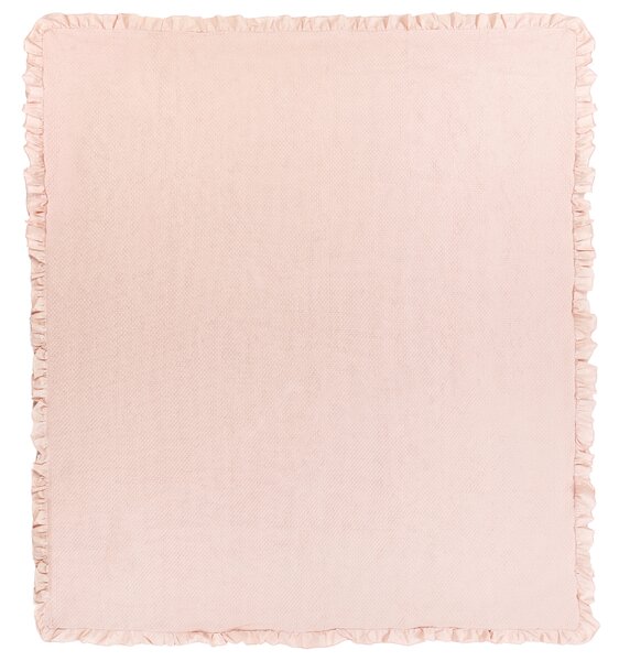 Přikrývka na postel HATTON Bavlna 200 x 220 cm Pastelově růžová