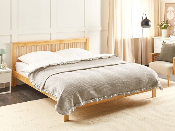 Přikrývka na postel HATTON Bavlna 200 x 220 cm Taupe