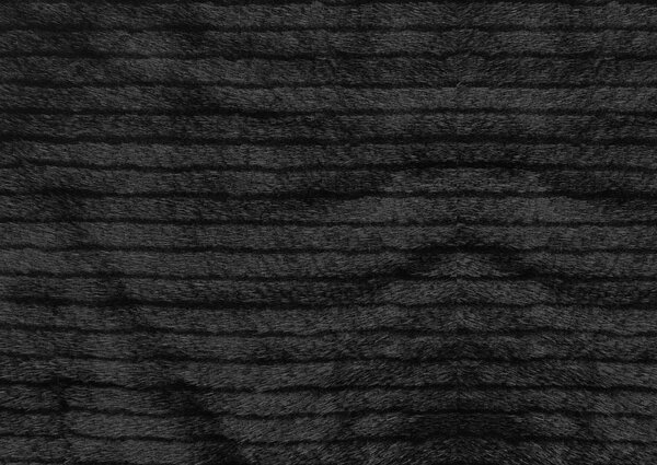 Skinnwille Home Collection Černý pléd Grace Black, kožešinový, 140x220 cm