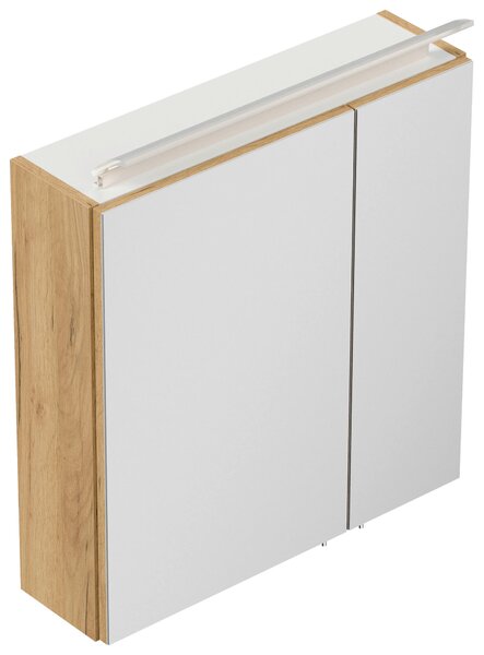 ZRCADLOVÁ SKŘÍŇKA, barvy dubu, 60/62/17 cm MID.YOU - Koupelnové série, Online Only