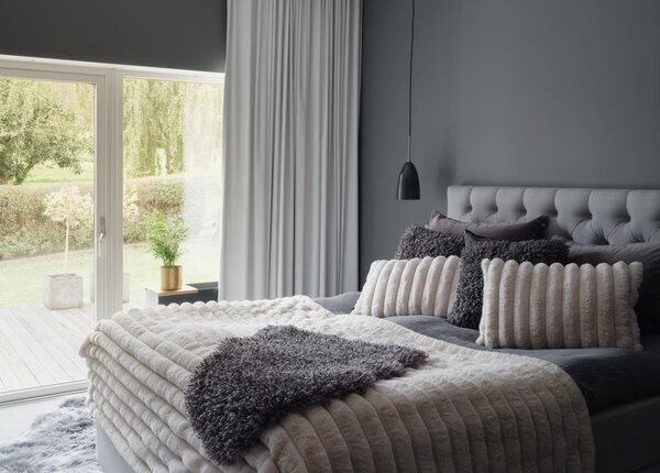 Skinnwille Home Collection Polštář Wooly Grey, 45x45 cm, šedý