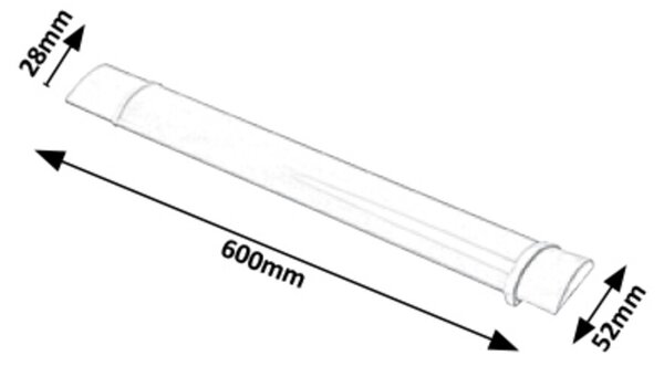 Rabalux Bílé LED svítidlo pod kuchyňskou linku Drop Light 60cm 20W IP65 1454
