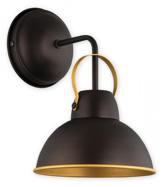 Lemir O2370 K1 RWZ AJLA - Nástěnné retro svítidlo (Nástěnná lampička v barvě hnědo - zlaté, bez vypínače)