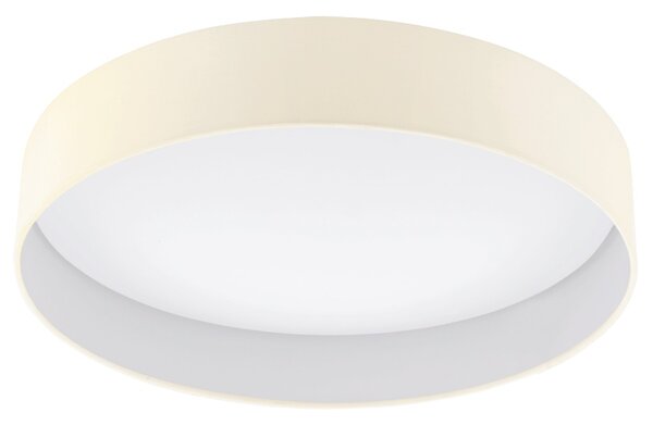 Eglo 93394 PALOMARO cream - Stropní LED textilní svítidlo 24W Ø 50cm (Textilní LED lustr s krémovou barvou stínidla)