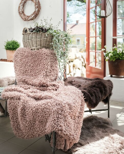 Skinnwille Home Collection Pléd Ulli Pink, umělá kožešina, 120x180 cm