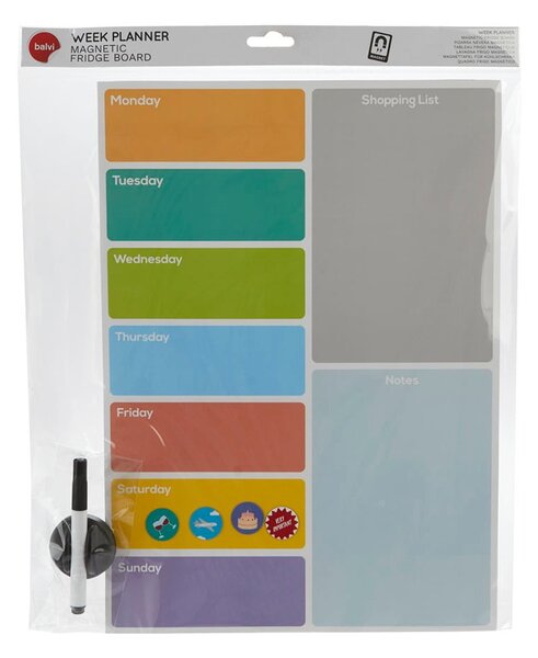 Magnetická tabule 30x42 cm Week Planner – Balvi
