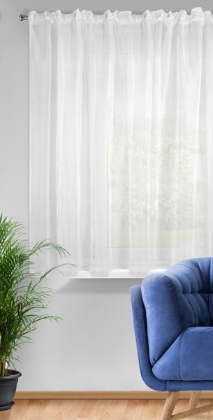 ZÁCLONA NA PÁSCE LUCY 400X150 CM BÍLÁ