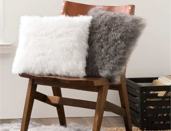 Skinnwille Home Collection Kašmírový polštář Nanny Grey, šedý