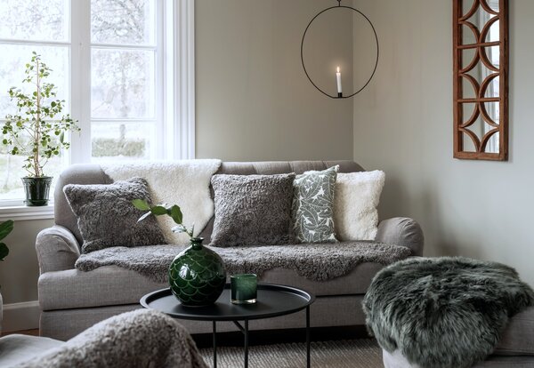 Skinnwille Home Collection Kudrnatá australská kožešina Curly Natural Grey, přírodní šedá, 180x60 cm