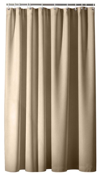 Závěs na sprchu s kroužky ESSENCIA TAUPE, 180 x 200 cm