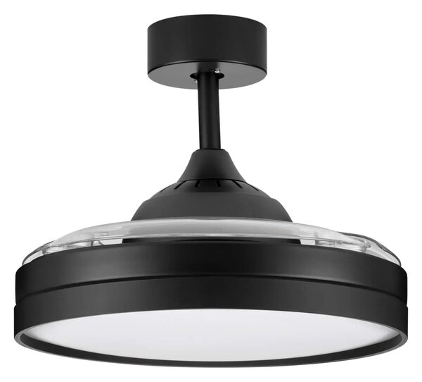 LED černé moderní stropní svítidlo Nevma s dálkovým ovládáním