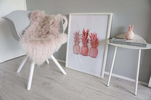Skinnwille Home Collection Tibetská kožešina Pale Pink, 95x55 cm