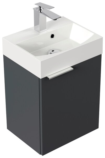 KOUPELNA PRO HOSTY, barvy grafitu, 40 cm MID.YOU - Koupelnové série, Online Only