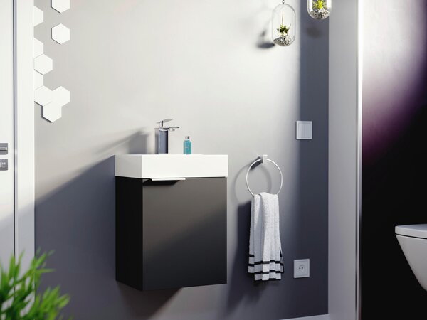 KOUPELNA PRO HOSTY, barvy grafitu, 40 cm MID.YOU - Koupelnové série, Online Only