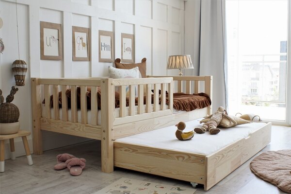 Dětská postel Basic Love se šuplíkem Velikost spací plochy: 120x60, Barva: přírodní dřevo